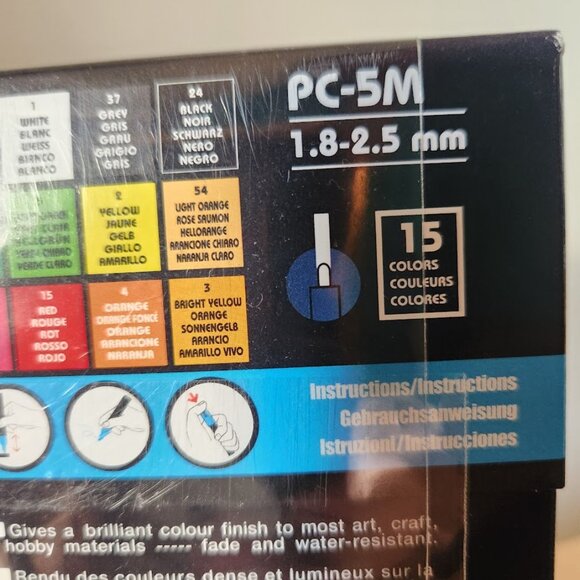 NEW 15 POSCA Paint Markers 5M Medium Tip Acrylic Paint Pens Art Supplies PC-5M 1 - Picture 8 of 16